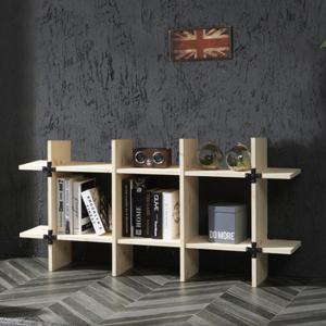 퍼즐 소나무원목 3칸1단책장