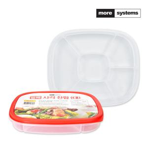 모아시스템즈 사각 밀폐찬합 대형 6칸 도시락통 반찬통
