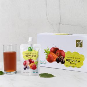 100%무설탕무첨가 맑은농장 어린이주스(100ml×10입,1box)