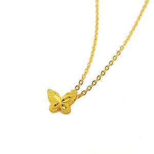[골드리카]순금 반짝나비 목걸이 3.75g+14K잠금(99.9)