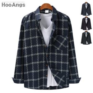 [후앙스] 기모 오버핏 MS104 포켓 체크남방 SMST2347