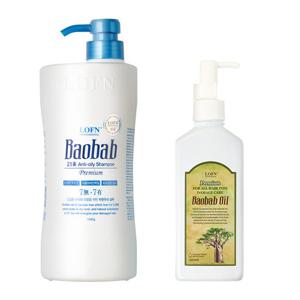 로픈 바오밥 지성 샴푸1000g+프리미엄 헤어오일200