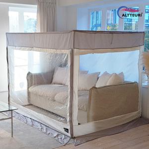 알뜨리 투인원 사각 난방텐트 그레이 중형(스텐봉 포함)