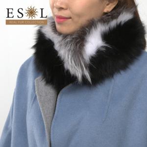 천연 리얼 실버폭스 풍성한 퍼머플러 여우목도리