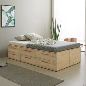 네시스 휴 SS 서랍형 2단 원목 수납침대_프레임 GM251C (착불)