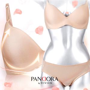 [판도라by비비안] 노와이어   누디 브라팬티세트 bp7096