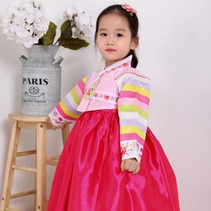 [럭셔리한복]904.꽃나비중기분홍(여)_아동한복,돌한복,여아한복