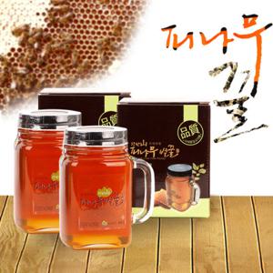 [강원양봉] 프리미엄 피나무꿀 핸들컵 550gx2병