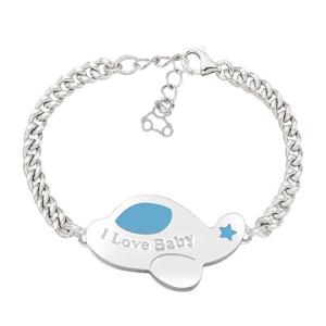 [티아리스] 점보비행기 실버 미아방지팔찌 S1467B