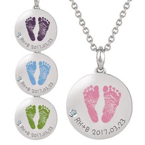 [티아리스] 첫발자국2 (스캔) 실버 미아방지 목걸이 ST233N