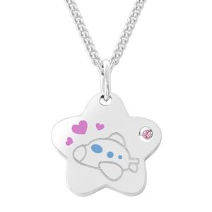 [티아리스] 별나라비행기 실버 미아방지목걸이 S1421N