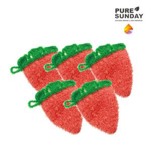 더블사이즈 당근 아크릴수세미 3P(big)/주방수세미