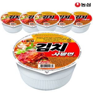 농심 김치사발면 86g x 6개