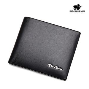 바이슨데님 남자 남성 수제 가죽 중지갑 반지갑 W4495-3