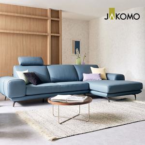 [자코모]르마스l 4인 카우치형 슈렁큰 천연면피 소가죽 소파