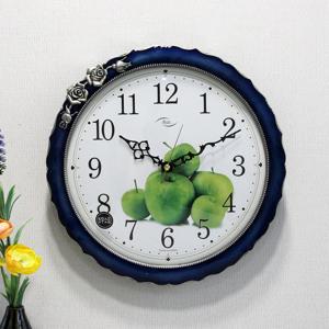 무소음 초록사과 장미 주물 벽시계 HSA-557