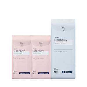 허브데이 생리대 중형1팩+팬티라이너2팩_50p