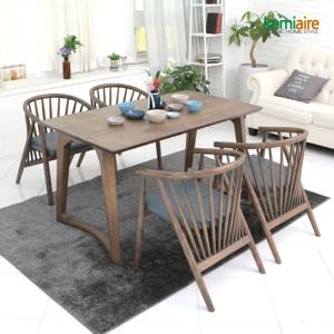 케미에르 헤몬스 4인 원목식탁SET(의자형) KHD-496