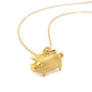 [골드리카]순금 황금 돼지 목걸이 7.5g+14K잠금
