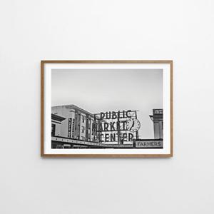 [라이크리빙] 흑백마켓 사진 벽 인테리어 액자 포스터_40x50cm