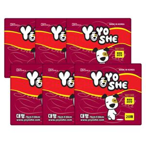 [요요쉬] 배변패드 대형 와인 20매 X 6팩