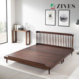 [지베스] 브루클린 장미목 원목 침대 프레임 킹(K)