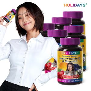 홀리데이즈 멀티비타민13&미네랄6 90정 6병