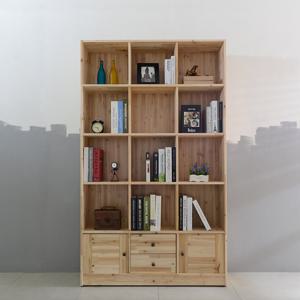 장인가구 푸름 1200 수납형 높은 원목책장