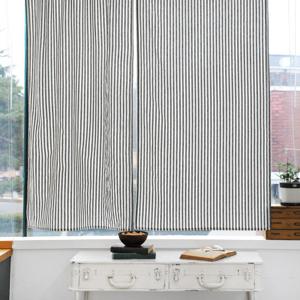 [하임앤하임] 멜란 스트라이프 가리개커튼 블랙 68cmx170cm