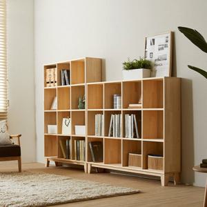 네시스 쏘론 가로세로 4단 원목 책장 1400 GM273C (착불)