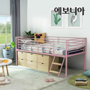 튜브 철재 벙커침대 프레임 서랍장세트 (매트제외)