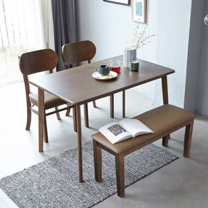 베스트리빙 캔버라 버터 4인(1200) 원목 카페 인테리어 식탁세트/캘빈벤치형