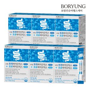보령 프리바이오틱스 프로바이오틱스 유산균 6박스 (180포)