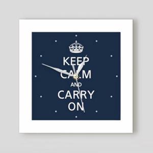 아트박스/꾸밈 cu513-킵캄앤캐리온_4색명언_미니액자벽시계