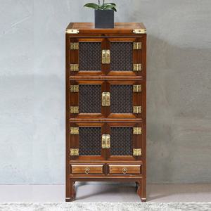 미송 창문살 2자 삼층장 원목가구