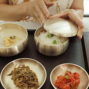 명성유기 방짜 합식기 원앙세트 놋그릇 단반상기