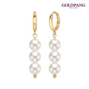 골드팡 14k 쓰리드롭펄 귀걸이 (스와로브스키진주6mm)