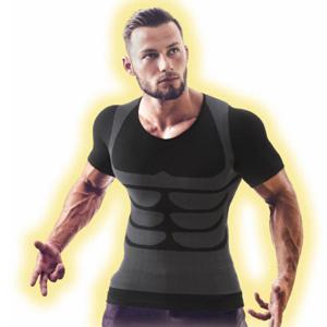 일본아이디어쇼 핫 알파식스팩 압박보정이너웨어 반팔