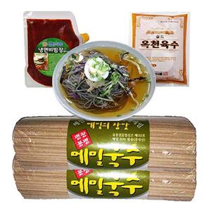 봉평원 메밀국수2kg+비빔장500g+육수5봉(셋트10인분)