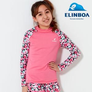 [엘인보아] 주니어 래쉬가드 티셔츠_플라워핑크
