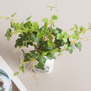 아이비 조화 화분 밀크 set 18cm (DIY) 인테리어 꽃 테이블 장식 소품 꾸미기