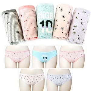 5장 여성 데일리팬티 요일팬티 순면 주니어 청소년 초등학생 팬
