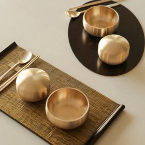 놋담 방짜유기 유기그릇 달 옥식기 2인 보자기 선물포장