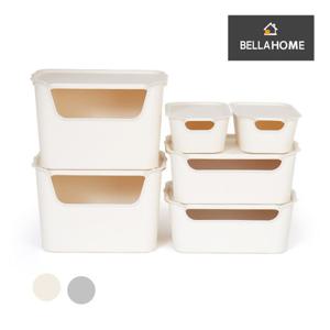 [벨라홈] 플라스틱 오픈리빙박스 세트B (대2+중2+소2)(CN7706)