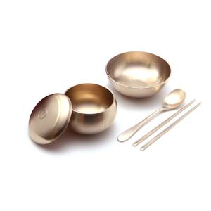 [거창유기공방]유기 어린이 식기 1호 세트(kgt-11)/돌식기