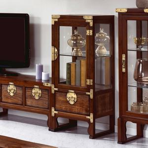 미송 서랍 유리장식장 중 원목가구