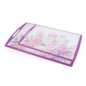 키친플라워 부케로즈 항균은도마 핑크 중+소