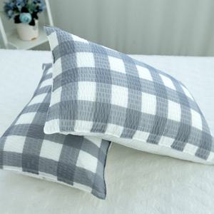 바숨 체크 시어서커 여름베개커버 40×60 50×70