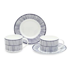 [한국도자기]레트로블루 커피세트 4p (라인)