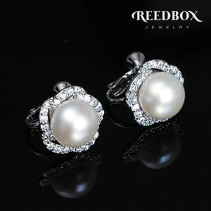 [리드박스] 혼주 웨딩 로즈앙 천연 담수진주 귀걸이 (귀찌가능)